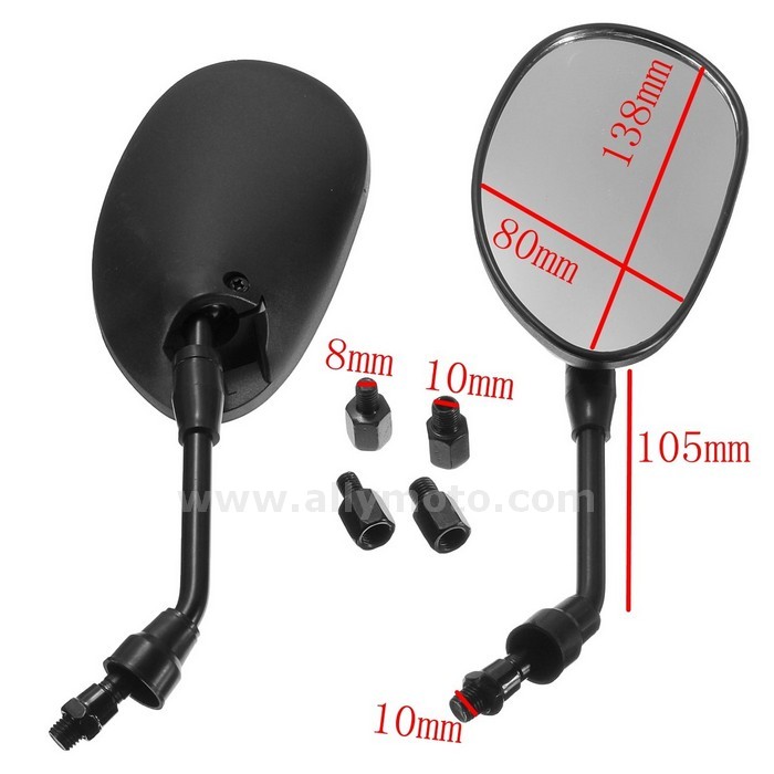 88 Adjustable Degrees Universal Motorcycle Bar End Rear Rearview Mirrors Anti-Glare Handlebar Side@3
